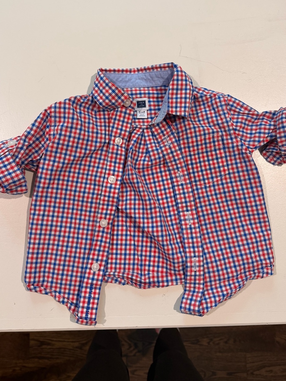 Janie and Jack baby boys button down, size 3-6 months